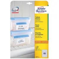 Avery Zweckform L7971-25 diepvriesetiketten 38,1 x 21,2 mm (1625 etiketten)