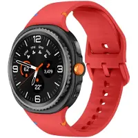 Strap-it Siliconen bandje met gespsluiting geschikt voor Samsung Galaxy Watch 9 (40/44mm) / Watch 8 (40/44mm) / 8 Classic (46mm) - rood