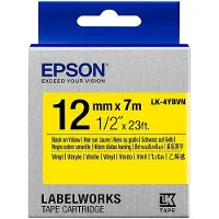 Epson LK-4YBVN tape zwart op geel 12 mm (origineel)