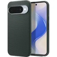 Spigen Liquid Air MagFit Hoesje Geschikt voor Google Pixel 10 / 10 Pro - Compatibel met MagSafe - Back Cover Flexibel TPU Groen