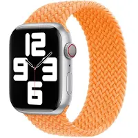 Apple Gevlochten solobandje voor de Watch | 44/45/46/49 mm - Maat 9 - Bright Orange