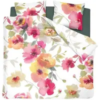 Cinderella Dekbedovertrek Flore Pink Katoen-240 x 200 / 220 cm | Lits-Jumeaux