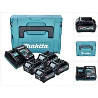 Makita Power Source Kit 4x BL 4025 accu 40 V max. 2,5 Ah XGT + DC 40 RA lader + Makpac