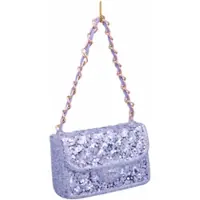 Vondels Kerstornament Glass Silver Glitter Fashion Bag 5,5 cm