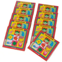 Merkloos vouwkarton - knutselpapier 12x12 cm 10 pakjes assorti kleuren (10 stuks)