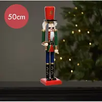 Lumineo Notenkraker groen rood met zwaard - 50CM