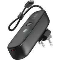 SBS Powerbank Hybrid, 5000 mAh, PD 20W, met geïntegreerde aansluiting