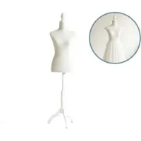 Lowander paspop dames - Etalagepop vrouw - Verstelbaar 134 tot 170 cm - Wit