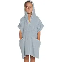 Lalay Strandponcho ZigZag air blue van Lalay - maat 2-3 jaar t/m 10-11 jaar