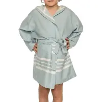 Lalay Hamam badjas Sun kids blue van Lalay - korte badjas met capuchon (maat S t/m XXL) (10+ kleuren)