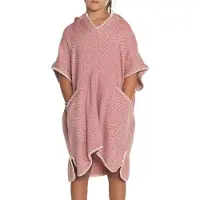 Lalay Strandponcho ZigZag dusty rose van Lalay - maat 2-3 jaar t/m 10-11 jaar