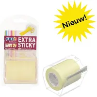 Post-It roll notes extra sticky 50 mm x 10 m in dispenser pastelgeel