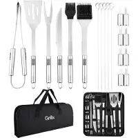 GrillX Barbecue gereedschap set 19-delig inclusief luxe draagtas kamado