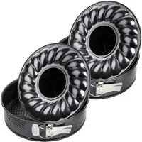 Zenker Set van 2 Bakvormen voor taart en savarin met dubbele bodem 26 cm Black Metallic