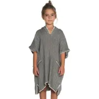 Lalay Strandponcho ZigZag black van Lalay - maat 2-3 jaar t/m 10-11 jaar
