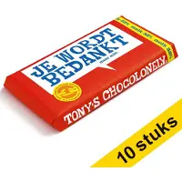 Tony's Chocolonely Aanbieding: 10x Melk bedankt chocoladereep 180 gram