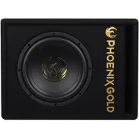 Phoenix Gold Z8AB 8 inch active subwoofer gepoort incl kabels en bass regelaar / Auto bass subwoofer
