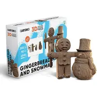 Cartonic - 2IN1 Gingerbread man and Snowman- 3D puzzel- Speelgoed - DIY- Creatief - Karton - Voor kinderen en volwassenen