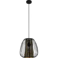 Eglo Hanglamp Curasao zwart met goud