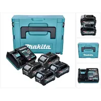 Makita Power Source Kit 2x BL 4025 accu 40 V max. 2,5 Ah XGT + 2x BL 4040 accu 40 V max. 4,0 Ah XGT + DC 40 RA lader + Makpac