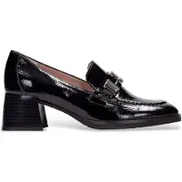 Hispanitas Dames Zwarte leren hakken (38), Leer, 3 tot 5 cm, Geen, Casual HI243590