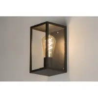 Lumidora Wandlamp 30774 - Voor buiten - PARIS - E27 - 4.0 Watt - 400 Lumen - 2700 Kelvin - Zwart - Metaal - Buitenlamp - IP44 - Met Sensor