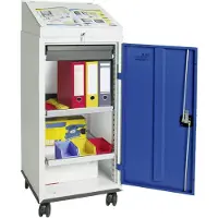 Stumpf & Kossendey Verrijdbaar bureaukastje Serie 3000 lichtgrijs / gentiaanb...