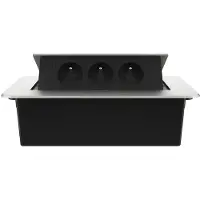 Livolo  | Zilver | 3 | Pop-Up Stekkerdoos | Push | Inbouw | France |
