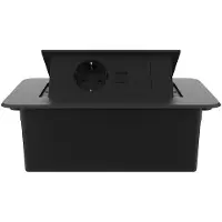 Livolo  | Zwart | 2 | Pop-Up Stekkerdoos | Push | Inbouw |