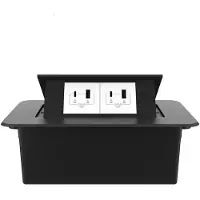 Livolo  | Zwart | 2 | Pop-Up Stekkerdoos | Push | Inbouw | +
