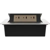 Livolo Stekkerdoos | Pop-Up | Zilver | Push | Inbouw | USB & USB-C | Goud