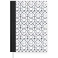 MuchoWow Notitieboek - Schrijfboek - Anker - Haven - Blauw - Wit - Notitieboekje klein - A5 formaat - Schrijfblok