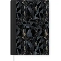 MuchoWow Notitieboek - Schrijfboek - Driehoeken - Abstract - Donker - Notitieboekje klein - A5 formaat - Schrijfblok