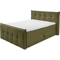 ED-Lifestyle ED Lifestyle Thompson 6 gestoffeerd bed houtmateriaal/9-zone klei pocketveren kern H2