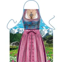 Benza Bavarian Frau - Traditionele Klederdracht - Lederhose-Dirndl - Grappig Leuk Tirol Tiroler Schort Keukenschort