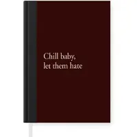 MuchoWow Notitieboek - Schrijfboek - Tekst - Rood - Minimalistisch - Notitieboekje klein - A5 formaat - Schrijfblok