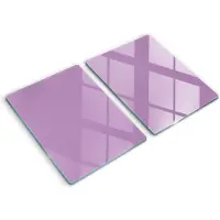 Wallfluent Glazen Snijplanken - Paars Snijplanken Glas - 2 stucks 40 cm x 52 cm - Paars Snijplanken van Glas - Glazen Hakplank - Design Glazen Snijplank Keuken - Antislip Glazen Serveerplank