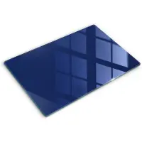 Wallfluent Glazen Snijplanken - Blauw Snijplanken Glas - 80 cm x 52 cm - Donkerblauw Snijplanken van Glas - Keuken Snijplank Glas - Snijplank van Glas met Print - Antislip Keuken Snijplank Glas