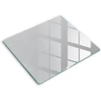 Wallfluent Glazen Snijplanken - Grijs Snijplanken Glas - 60 cm x 52 cm - Grijs Snijplanken van Glas - Hittebestendige Glazen Snijplank - Hygiënische Snijplank van Glas - Antislip Hakplank van Glas