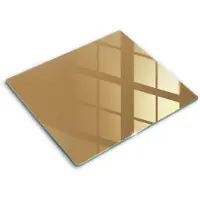 Wallfluent Glazen Snijplanken - Beige Snijplanken Glas - 60 cm x 52 cm - Donkerbeige Snijplanken van Glas - Snijplank van Glas - Decoratieve Glazen Snijplank - Glazen Snijplank met Antislip