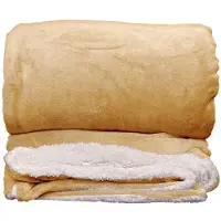 Unique living - Plaid - Fleece Deken - Lars XL - 220x240cm - Latte