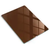 Wallfluent Glazen Snijplanken - Bruin Snijplanken Glas - 40 cm x 52 cm - Bruin Snijplanken van Glas - Keuken Snijplank Glas - Snijplank van Glas met Print - Antislip Keuken Snijplank Glas