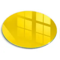 Wallfluent Glazen Snijplanken - Geel Snijplanken Glas - 40fi cm - Donkergeel Snijplanken van Glas - Glazen Hakplank - Snijplank van Glas met Print - Antislip Keuken Snijplank Glas