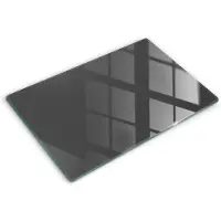 Wallfluent Glazen Snijplanken - Grijs Snijplanken Glas - 80 cm x 52 cm - Donkergrijs Snijplanken van Glas - Glazen Keukenplank - Design Glazen Snijplank Keuken - Antislip Glazen Serveerplank