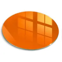 Wallfluent Glazen Snijplanken - Oranje Snijplanken Glas - 40fi cm - Oranje Snijplanken van Glas - Glazen Serveerplank - Glazen Snijplank Voor Keuken - Antislip Glazen Snijplank