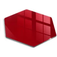 Wallfluent Glazen Snijplanken - Rood Snijplanken Glas - h40 cm - Rood Snijplanken van Glas - Glazen Hakplank - Decoratieve Glazen Snijplank - Glazen Snijplank met Antislip