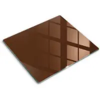 Wallfluent Glazen Snijplanken - Bruin Snijplanken Glas - 60 cm x 52 cm - Bruin Snijplanken van Glas - Glazen Hakplank - Snijplank van Glas met Print - Antislip Keuken Snijplank Glas