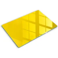 Wallfluent Glazen Snijplanken - Geel Snijplanken Glas - 80 cm x 52 cm - Donkergeel Snijplanken van Glas - Glazen Snijplank - Design Glazen Snijplank Keuken - Antislip Glazen Serveerplank