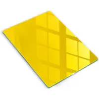 Wallfluent Glazen Snijplanken - Geel Snijplanken Glas - 40 cm x 52 cm - Donkergeel Snijplanken van Glas - Glazen Hakplank - Glazen Snijplank Voor Keuken - Antislip Glazen Snijplank