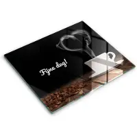 Wallfluent Glazen Snijplanken - Fijne dag! Snijplanken Glas - 60 cm x 52 cm - Zwart Snijplanken van Glas - Glazen Snijplank - Snijplank van Glas met Print - Antislip Keuken Snijplank Glas